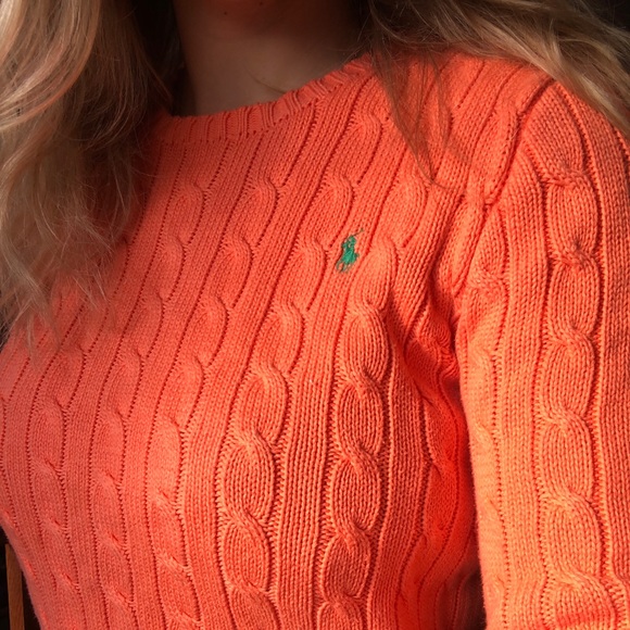 VINTAGE orange polo sweater!! - Picture 4 of 5